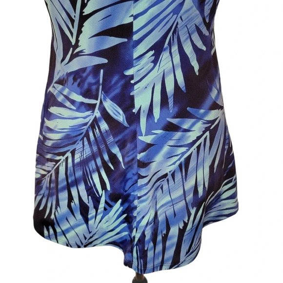 JANTZEN Women's Swim Dress Blue Floral Size 8 - Picture 15 of 15
